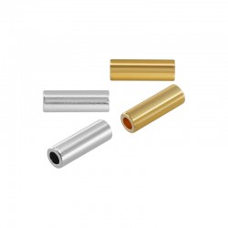 Tubo de latón con reborde 5 x 15 mm, Ø 3 mm