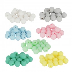 Acrylic Round Bead Rubber Effect 6mm Ø~2mm