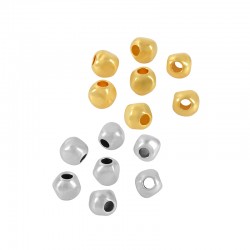 Μεταλλική Ζάμακ Χυτή Χάντρα Ακανόνιστη 6mm Ø2.2mm