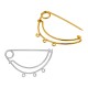 Brass Safety Pin 58x28mm/1.5mm