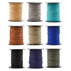 Faux Suede Cord Flat (~2.6-2.8mm (~30mtrs)