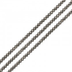 Γυάλινη Χάντρα Κρυσταλλάκι Πολυεδρική 3mm Ø0.8mm (~155τμχ)