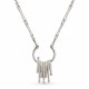 Collier avec Barre en U en Argent et Barrettes Pendantes en Argent