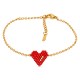 304 Stainless Steel Bracelet with Miyuki Heart 16+5cm