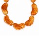 Necklace with Honey Irregular Beads & Gold Accents