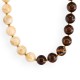 Necklace with Beige-Brown Beads & Gold Beads
