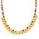 Collana con Distanziatori Multicolori e Pendenti Dorati