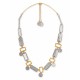 Collana con Placche d'Argento ed Elementi Geometrici Dorati