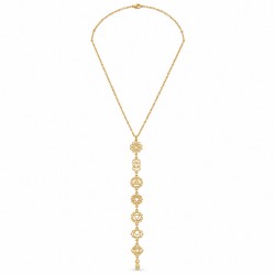 Collana con Simboli dei Chakra Dorati e Catena Sottile
