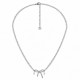Collana con Fiocco Argentato e Perle Bianche Pendenti