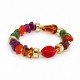 Bracciale Elastico con Tettine Multicolori e Perline Dorate 2.40004.01