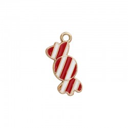 Enameled Zamak Pendant Candy 8.2x20.5mm