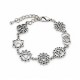 Bracelet avec Symboles des Chakras en Argent et Chaîne