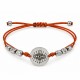 Bracelet with Silver St. Steel Beads & Round Evil Eye Tag