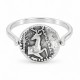 Anillo Con Moneda Giratoria De Plata Con Ciervo Y Abeja