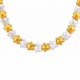 Necklace with White Pearl Stars & Gold Star Beads