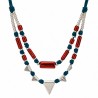 999° Silver Antique Plated/ 5µm/ Red/ Petrol