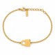 Stainless Steel Bracelet with Gold Chain & Minimal Padlock