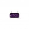 999° Silver Antique Plated/ 5µm/ Transparent Violet