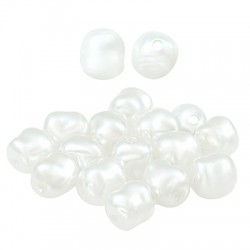 Pearl ABS Bead Oval Irregular 10x8mm Ø1.2mm