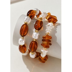 Pearl ABS Bead Oval Irregular 10x8mm Ø1.2mm