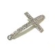 Croix Incurvée en Strass 48 x 27 mm