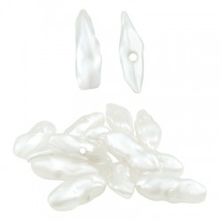 Pearl ABS Bead Chips Irregular 15x5mm Ø1mm