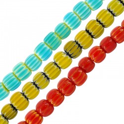 Perla di Vetro in Stile Murano a Forma di Tubo 6x6 mm (Ø~1.5 mm)
