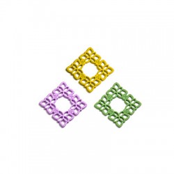 Zamak Rubber Effect Connector Rhombus 16mm