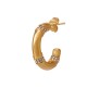 Créole en Acier Inoxydable 304 avec Strass 17.5 x 21.2 x 4.4 mm