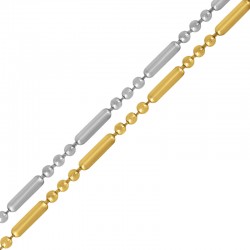  Cadena de Latón Fina 1,5mm con Bolas y Tubos