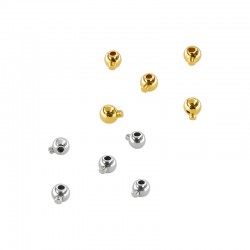 Cuentas De Latón Prensadas De 2,5 mm, Ø 0,5 mm