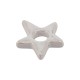 Enameled Ceramic Pendant Star White 36x39mm Ø10.5mm