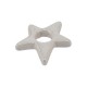 Pendentif en céramique émaillée en forme d'étoile blanc 36 x 39 mm Ø 10,5 mm