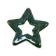Pendentif en Céramique Émaillée « Étoile » Vert 46 mm