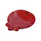 Pendentif en Céramique Émaillée « Grenade Rouge » 44 x 50 mm