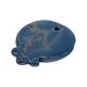 Ciondolo in Ceramica Smaltata "Melograno Blu Scuro" 44x50 mm