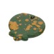 Enameled Ceramic Pendant Gold Pomegranate 44x50mm
