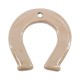Enameled Ceramic Pendant Cream Horseshoe 48x53mm