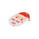 Plexi Acrylic Pendant Santa Claus "HO HO" 31x40mm/3mm Ø2mm