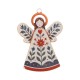 Plexi Acrylic Pendant Angel with Flower 46x64mm/3mm Ø3mm