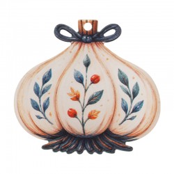 Plexi Acrylic Pendant Garlic with Flowers 60x55mm/3mm Ø3mm