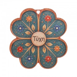 Plexi Acrylic Pendant Four Leaf Clover "Τύχη" 51x55mm Ø3mm