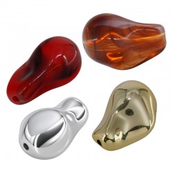 Cuenta Acrílica Irregular de 15 x 22 mm / 12 mm, Ø 1,8 mm