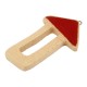 Enameled Ceramic Pendant House 53x80mm