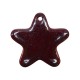 Enameled Ceramic Pendant Star Bordeaux 50mm