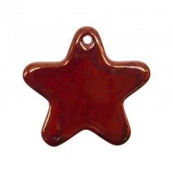 Ciondolo in Ceramica Smaltata a Forma di Stella 50 mm