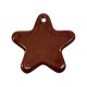 Enameled Ceramic Pendant Star Dark Red 50mm