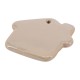 Enameled Ceramic Pendant Cream House 51x46mm