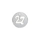 Πλέξι Ακρυλικό Μοτίφ Στρογγυλό Γούρι "27" 18mm Ø1.8mm